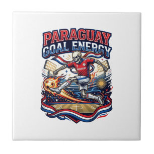 Paraguay Goal Energie Skelett Stürmer Nationen Bol Fliese