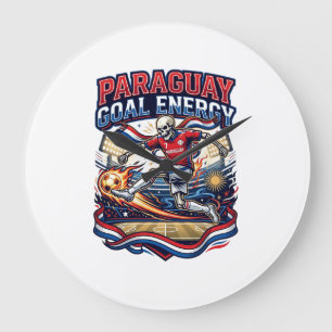 Paraguay Goal Energie Skelett Stürmer Nationen Bol Große Wanduhr