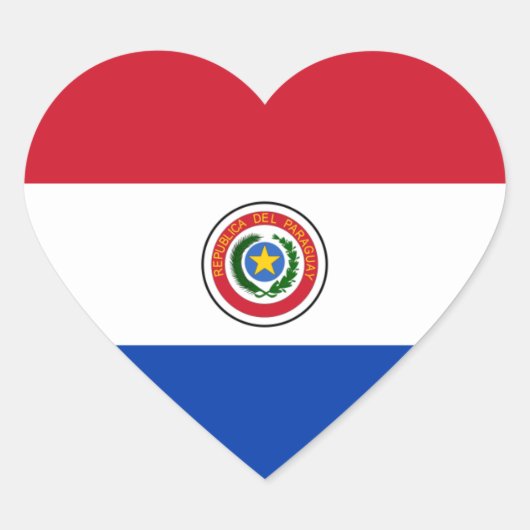 Paraguay Herz-Aufkleber (Vorderseite)