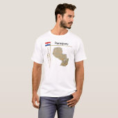 Paraguay Karte + Flagge + T - Shirt (Vorne ganz)