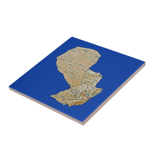 Paraguay-Karten-Fliese Fliese (Seite)