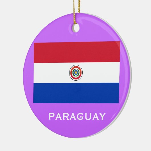 PARAGUAY* kundenspezifische Weihnachtsverzierung Keramikornament (Links)
