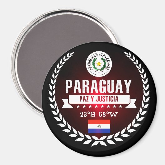 Paraguay Magnet (Vorderseite/Rückseite)
