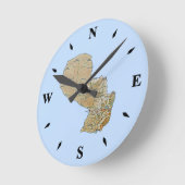 Paraguay Map Clock Runde Wanduhr (Winkel)