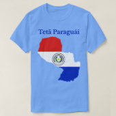 Paraguay Map Flag Design T-Shirt (Design vorne)