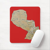 Paraguay Map Mousepad (Mit Mouse)