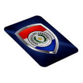 Paraguay Metallic Emblem Magnet (Rechte Seite)