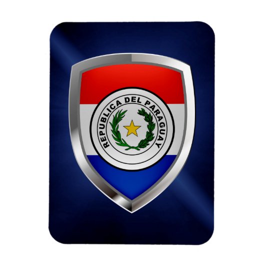 Paraguay Metallic Emblem Magnet (Vertikal)
