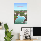 Paraguay Minimal Reiseplakat Poster (Heimbüro)