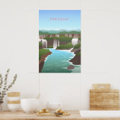 Paraguay Minimal Reiseplakat Poster (Küche)