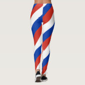 Paraguay National Flag Farben diagonal gestreift Leggings (Rückseite)