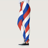 Paraguay National Flag Farben diagonal gestreift Leggings (Links)
