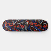 Paraguay National Pride Wordcloud Skateboard (Horizontal)