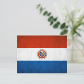 Paraguay-Nationalflagge Postkarte (Stehend Vorderseite)