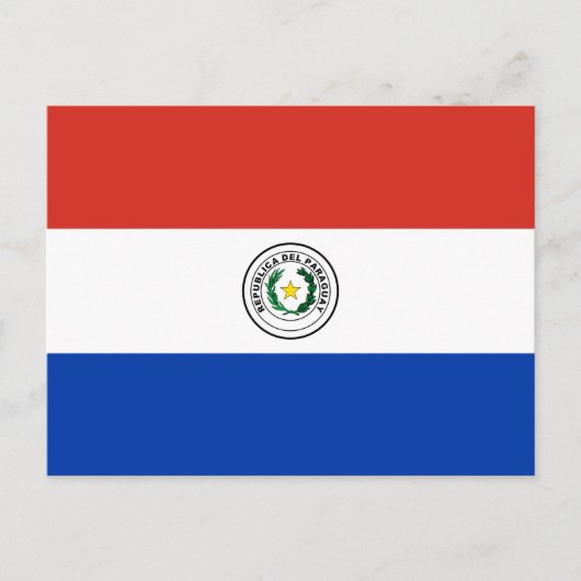 Paraguay-Nationalflagge Postkarte (Vorderseite)