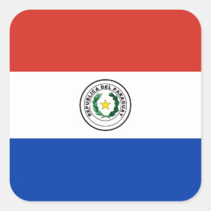 Paraguay-Nationalflagge Quadratischer Aufkleber