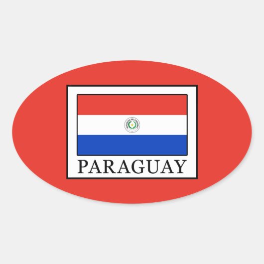 Paraguay Ovaler Aufkleber (Vorderseite)