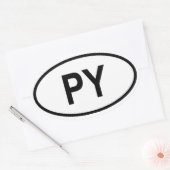 Paraguay Ovaler Aufkleber (Umschlag)