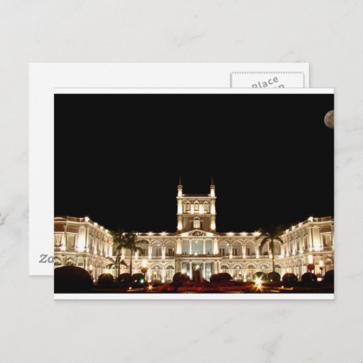 Paraguay - Palast des López Postkarte (Vorne/Hinten)