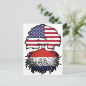 Paraguay Paraguayan American USA Tree Roots Flag Postkarte (Stehend Vorderseite)