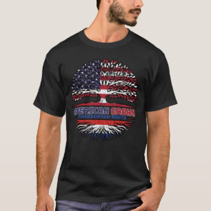 Paraguay Paraguayan American USA Tree Roots Flag T-Shirt