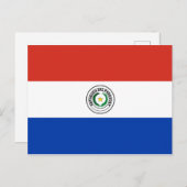 Paraguay (Paraguayan) Flagge Postkarte (Vorne/Hinten)