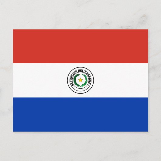 Paraguay (Paraguayan) Flagge Postkarte (Vorderseite)