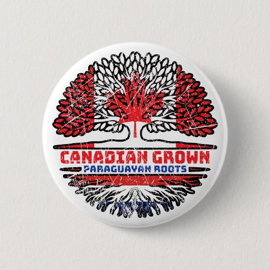 Paraguay Paraguayan Kanada Tree Roots Button (Vorderseite)