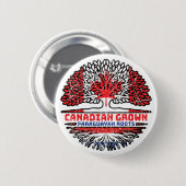 Paraguay Paraguayan Kanada Tree Roots Button (Vorne & Hinten)