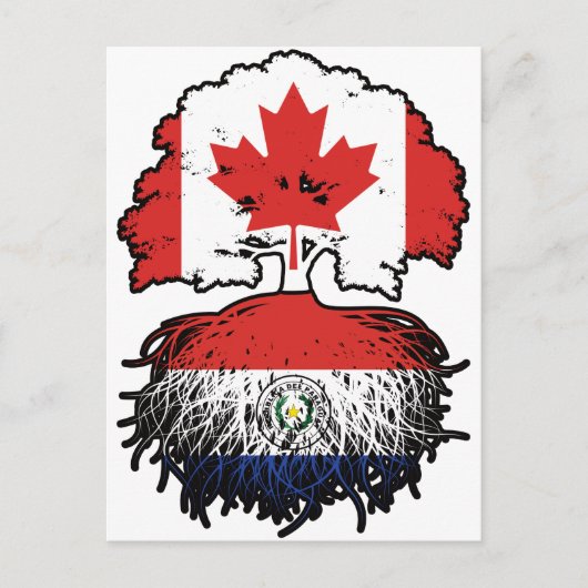 Paraguay Paraguayan Kanada Tree Roots Postkarte (Vorderseite)
