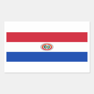 Paraguay/Paraguayische Flagge Rechteckiger Aufkleber