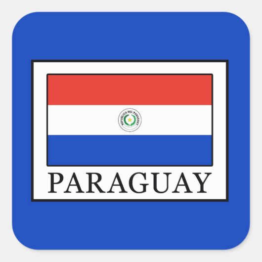 Paraguay Quadratischer Aufkleber (Vorderseite)