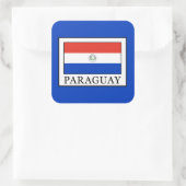 Paraguay Quadratischer Aufkleber (Tasche)