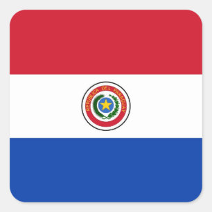 PARAGUAY QUADRATISCHER AUFKLEBER