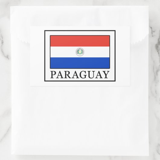 Paraguay Rechteckiger Aufkleber (Tasche)