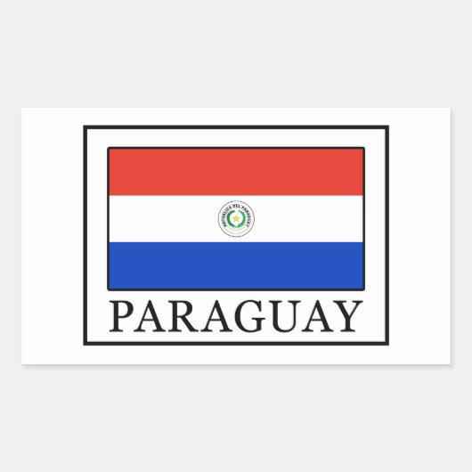 Paraguay Rechteckiger Aufkleber (Vorderseite)