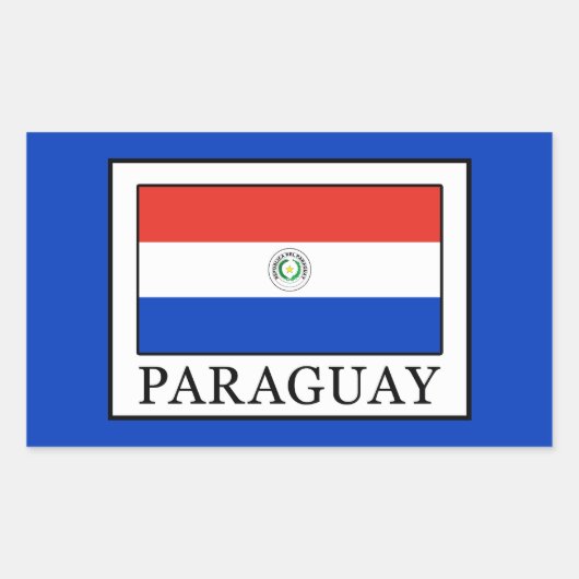 Paraguay Rechteckiger Aufkleber (Vorderseite)