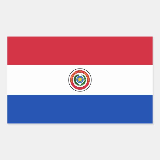 PARAGUAY RECHTECKIGER AUFKLEBER (Vorderseite)