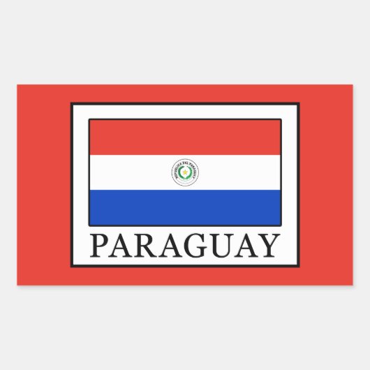 Paraguay Rechteckiger Aufkleber (Vorderseite)
