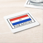 Paraguay Rechteckiger Pappuntersetzer (angewinkelt)