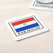 Paraguay Rechteckiger Pappuntersetzer (angewinkelt)