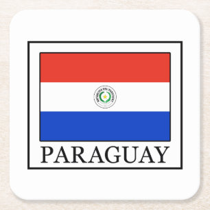 Paraguay Rechteckiger Pappuntersetzer