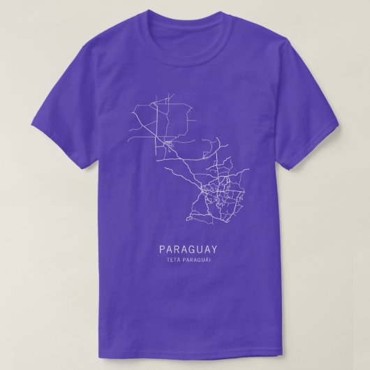 Paraguay Road Map T-Shirt (Design vorne)