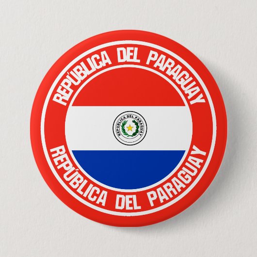 Paraguay Round Emblem Button (Vorderseite)