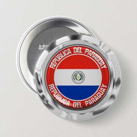 Paraguay Round Emblem Button (Vorne & Hinten)