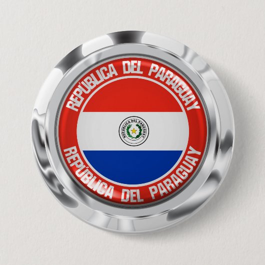 Paraguay Round Emblem Button (Vorderseite)