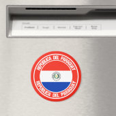 Paraguay Round Emblem Magnet (In Situ (Geschirrspüler))