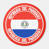 Paraguay Round Emblem Magnet (Vorne)