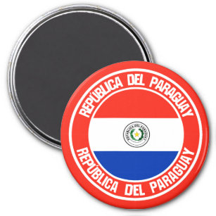 Paraguay Round Emblem Magnet