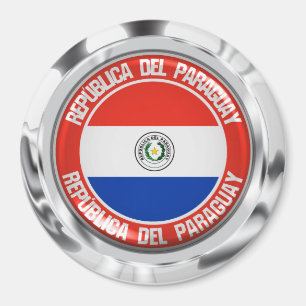 Paraguay Round Emblem Magnet